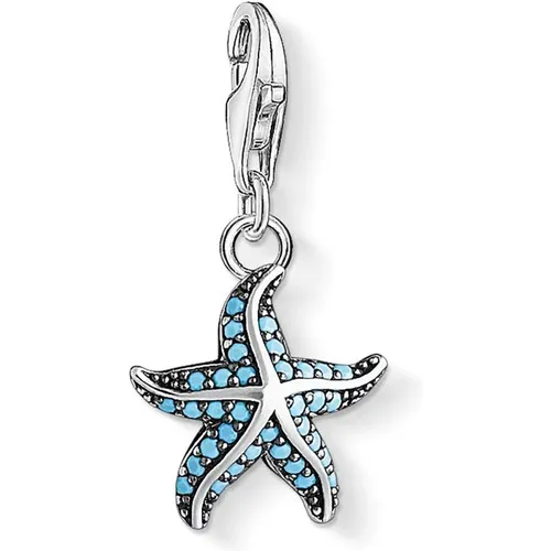 Seestern Charm-Anhänger Türkis Silber - Thomas Sabo - Modalova