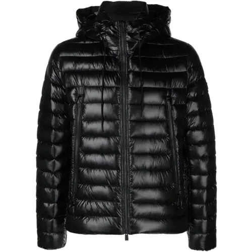 Glänzende schwarze Daunenjacke mit Kapuze , Herren, Größe: XL - Tatras - Modalova