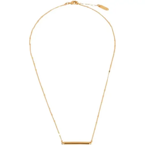 Gold Bar Anhänger Halskette , Damen, Größe: ONE Size - Malababa - Modalova