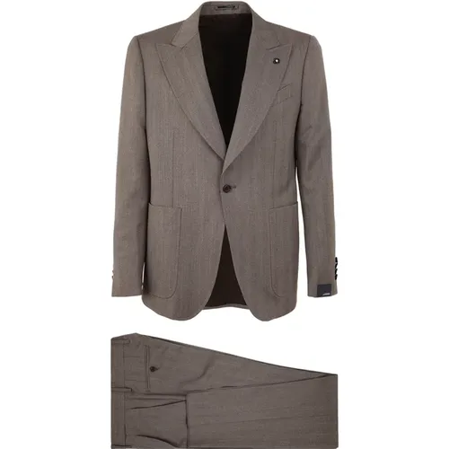 Attitude Trouser Suit Drop 7 REG , male, Sizes: S - Lardini - Modalova