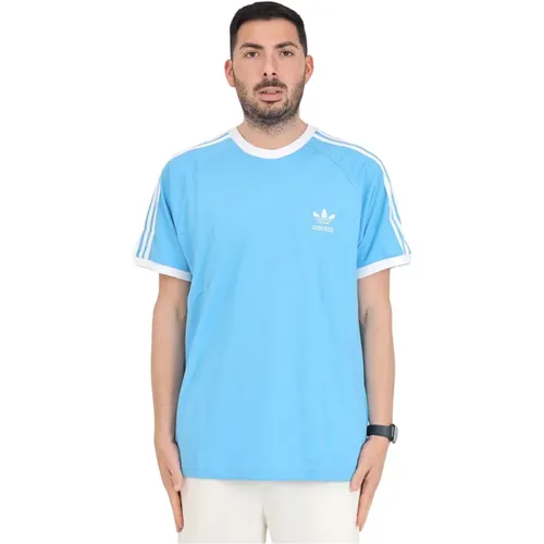Klares Blau T-Shirt und Polo , Herren, Größe: L - adidas Originals - Modalova