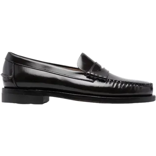 Klassische Penny Loafers aus schwarzem Leder , Herren, Größe: 40 1/2 EU - Sebago - Modalova