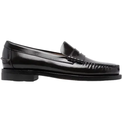 Klassische Penny Loafers aus schwarzem Leder , Herren, Größe: 43 EU - Sebago - Modalova