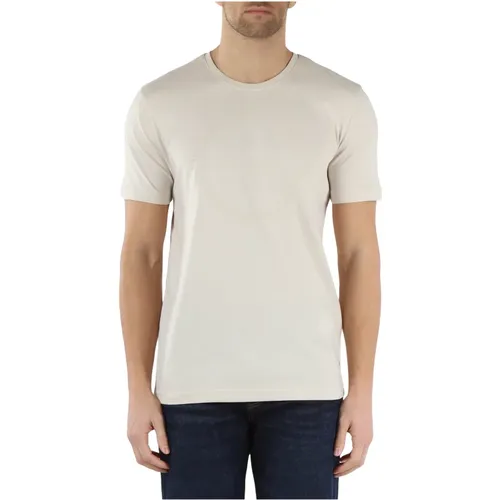 Baumwoll T-Shirt mit geprägtem Logo , Herren, Größe: L - Emporio Armani EA7 - Modalova