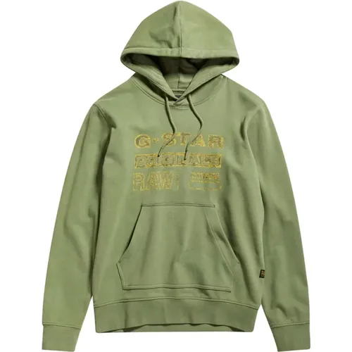 Grüner Hoodie für Männer , Herren, Größe: M - G-Star - Modalova