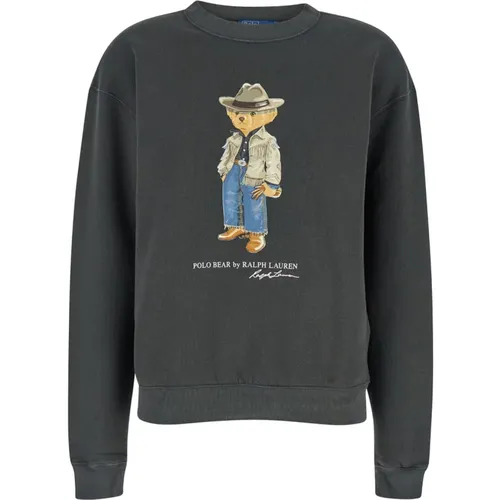 Grey Sweater with Polo Bear Design , female, Sizes: S, 2XL, XS, L, XL - Polo Ralph Lauren - Modalova