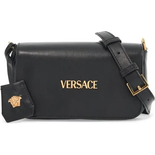 Nappa Leather Tag Handbag , female, Sizes: ONE SIZE - Versace - Modalova