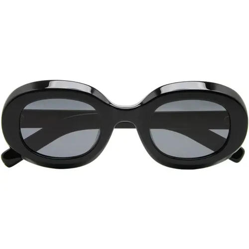 Laroy Oval Acetate Sunglasses - /Grey , female, Sizes: 49 MM - Kaleos - Modalova