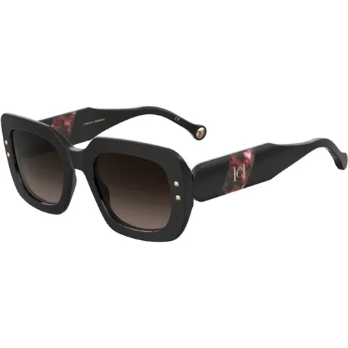 Stylish Burgundy Sunglasses for Women , female, Sizes: 52 MM - Carolina Herrera - Modalova