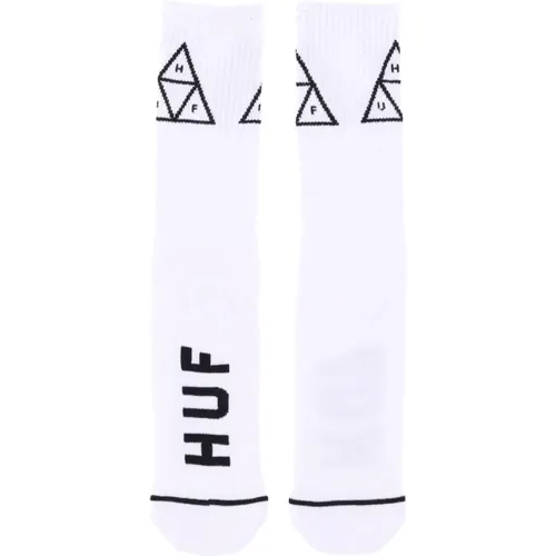 Weiße Crew-Socken mit Besticktem Logo - HUF - Modalova