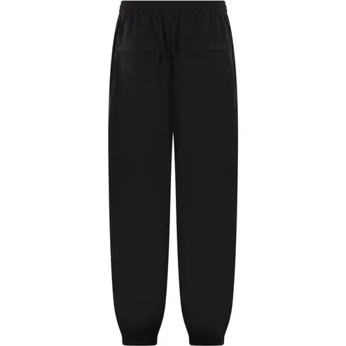 Schwarze Jogginghose mit Puff-Logo-Print , Damen, Größe: S - alexander wang - Modalova