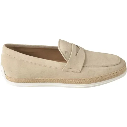 Flat Slip-On Shoes , male, Sizes: 8 1/2 UK, 10 UK - TOD'S - Modalova
