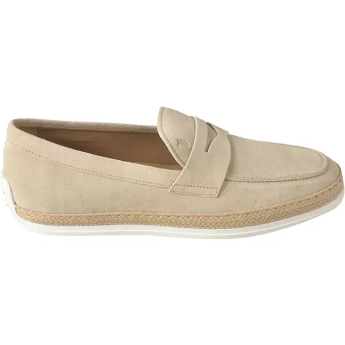 Flat Slip-On Shoes , male, Sizes: 8 1/2 UK, 10 UK, 7 UK - TOD'S - Modalova