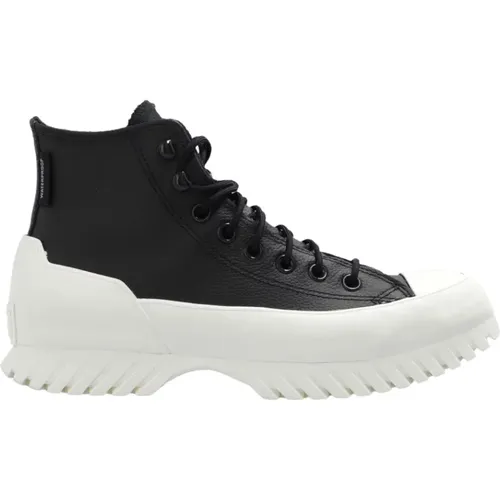 Schwarze Leder Wasserdichte Chunky Sneakers , Damen, Größe: 38 EU - Converse - Modalova