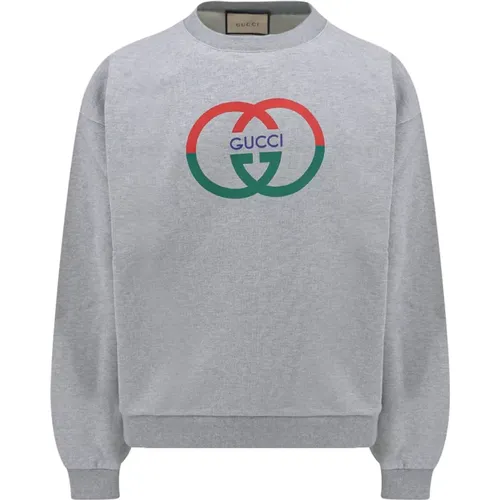 Logo Cotton Sweatshirt , male, Sizes: L, XL, 3XL, M, S, XS, 2XL - Gucci - Modalova