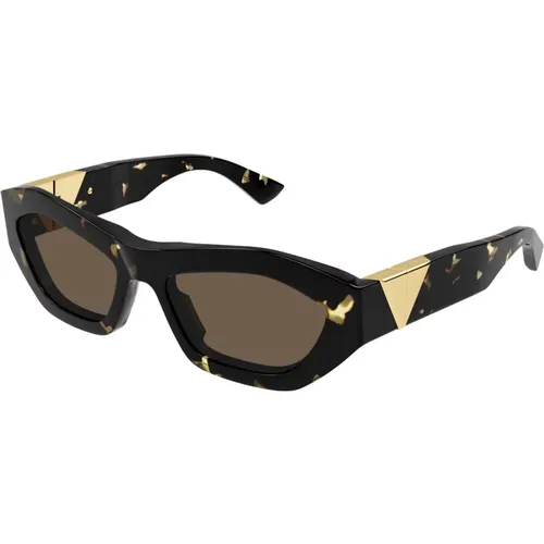 Stylish Sunglasses in Blonde Havana , female, Sizes: 54 MM - Bottega Veneta - Modalova