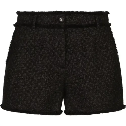 Wool Blend Shorts French Pockets , female, Sizes: S, XS - Dolce & Gabbana - Modalova