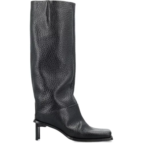 Closed Square Heel Knee-High Boots , female, Sizes: 4 UK, 3 UK - Miista - Modalova