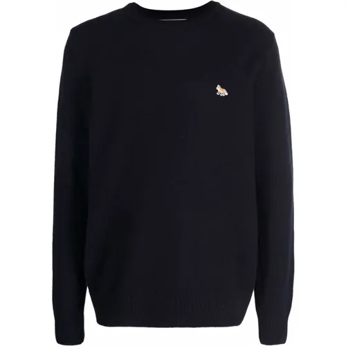 Fox Patch Sweater , male, Sizes: S, L - Maison Kitsuné - Modalova