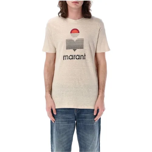 Karman Crewneck T-Shirt Logo Print , Herren, Größe: M - Isabel marant - Modalova