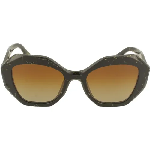Stilvolle Geometrische Sonnenbrille , Damen, Größe: 53 MM - Prada - Modalova