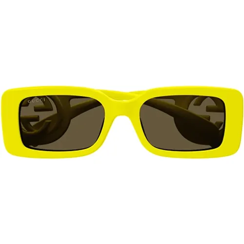 Orange Sunglasses for Women , female, Sizes: 54 MM - Gucci - Modalova