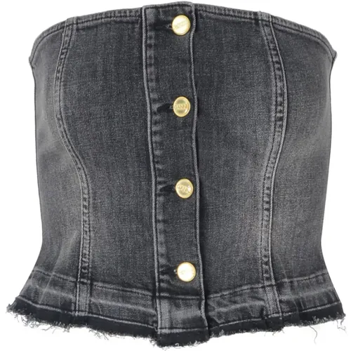 Denim Top mit Tint Edge , Damen, Größe: XS - Ganni - Modalova