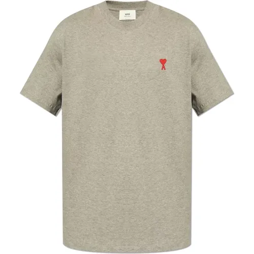 T-Shirt mit Logo , Herren, Größe: 3XL - Ami Paris - Modalova