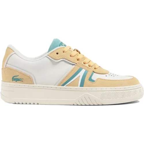 Crafted Low Sneakers Yellow/Off White , female, Sizes: 6 1/2 UK, 5 UK - Lacoste - Modalova