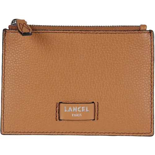 Camel Zip Credit Card Holder , female, Sizes: ONE SIZE - Lancel - Modalova