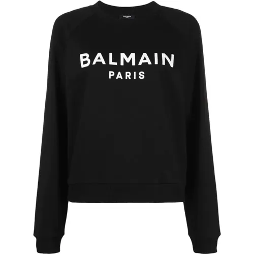 Printed sweatshirt , female, Sizes: XS - Balmain - Modalova