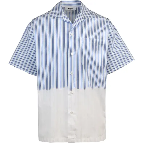 Striped Bowling Shirt , male, Sizes: XL, L - Msgm - Modalova