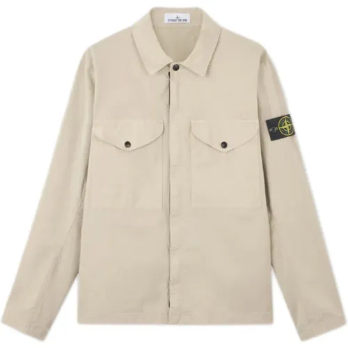 Jacket with Badge , male, Sizes: 2XL, L, XL - Stone Island - Modalova