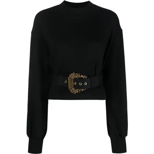 Light soft sweatshirt , female, Sizes: S - Versace Jeans Couture - Modalova