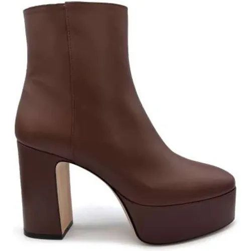 Chocolate Leather Ankle Boot , female, Sizes: 4 UK, 2 UK, 5 UK, 6 UK - Roberto Festa - Modalova