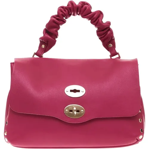 Fuxia Handtasche - Orchidee Leder - Zanellato - Modalova