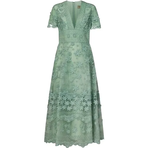 Floral Embroidered Dress , female, Sizes: M - Elie Saab - Modalova