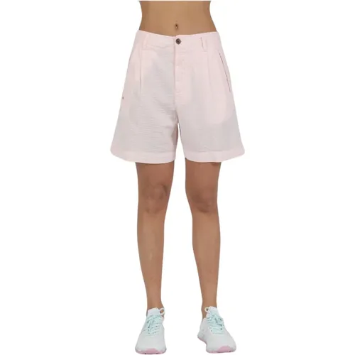 Stylish Bermuda Shorts , female, Sizes: XS, L - White Sand - Modalova