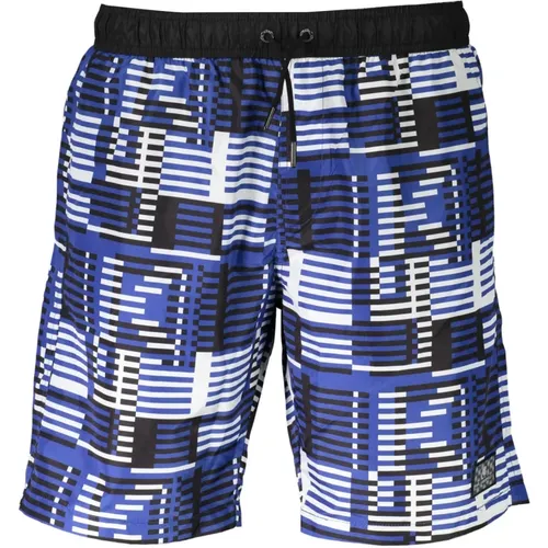 Herren Badehose Boxershorts Blau , Herren, Größe: L - Karl Lagerfeld - Modalova