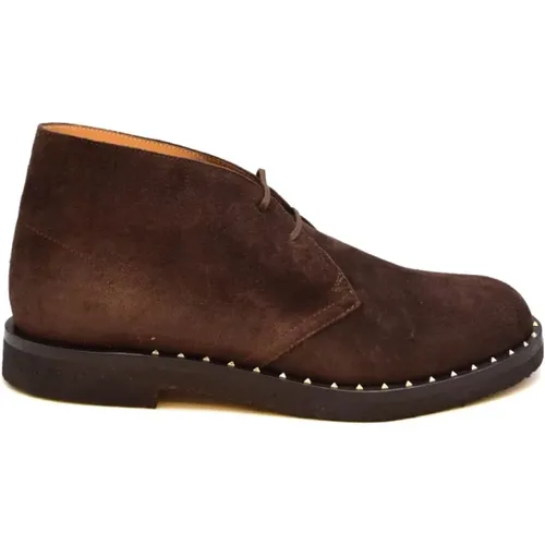 Boots with laces , male, Sizes: 8 UK - Valentino Garavani - Modalova