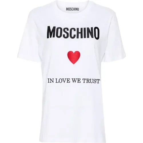 Logo Print Top , female, Sizes: XS, 2XS, S - Moschino - Modalova