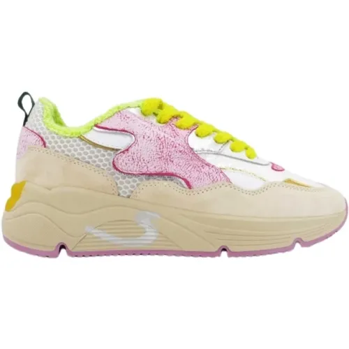 Malibù Suede Sneaker in White/Fuchsia/Beige , female, Sizes: 7 UK - Serafini - Modalova