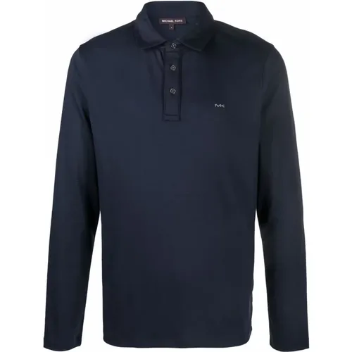 Polo-Shirt mit Besticktem Logo in Marineblau , Herren, Größe: L - Michael Kors - Modalova