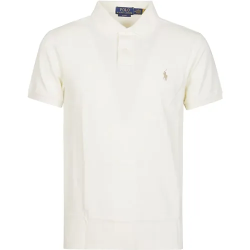 Slim Fit Polo Shirt in Parchment Cream , male, Sizes: L, XL, S, M, 2XL - Polo Ralph Lauren - Modalova