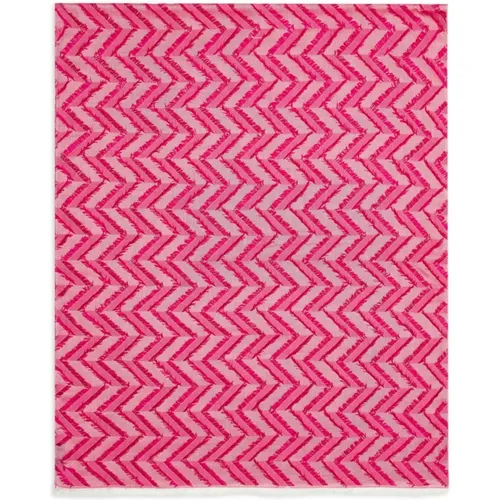 Electric Pink Woven Scarf Women , female, Sizes: ONE SIZE - Emporio Armani - Modalova