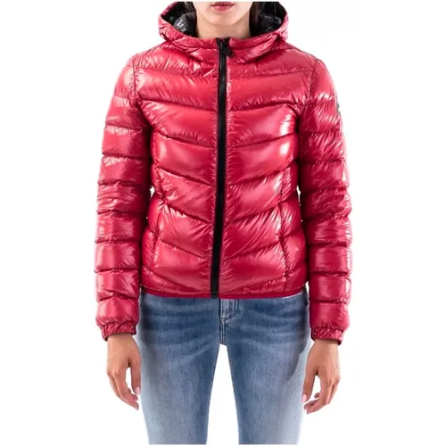 Glossy Hooded Puffer Jacket , female, Sizes: XS - Colmar - Modalova