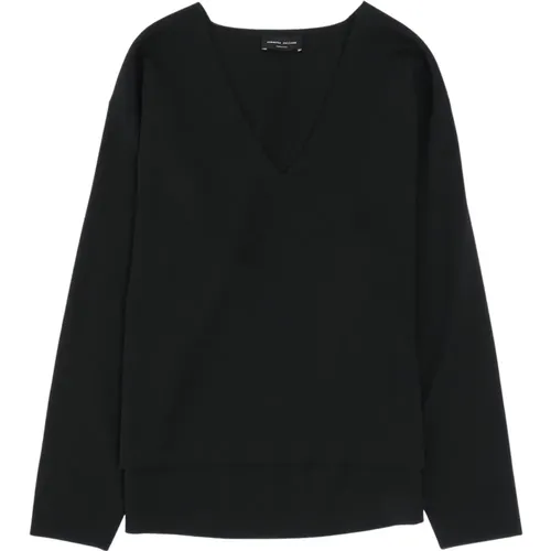 Luxuriöser V-Ausschnitt Strickpullover , Damen, Größe: XS - Roberto Collina - Modalova