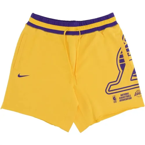 Lakers Fleece Shorts Courtside , male, Sizes: M, L - Nike - Modalova