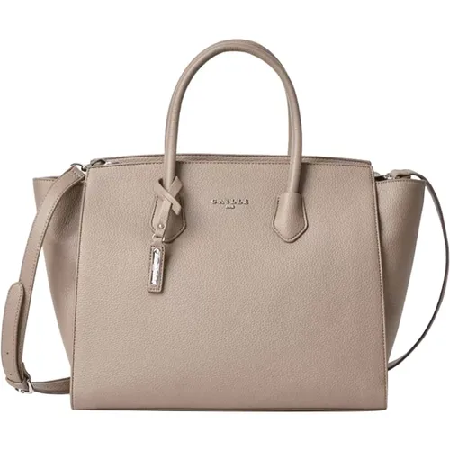 Braune Leder Shopper Tasche mit Eleganten Details - Gaëlle Paris - Modalova