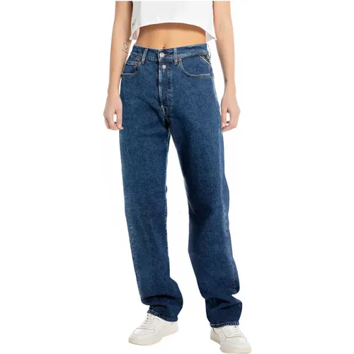 Vintage Straight Denim Jeans , Damen, Größe: W28 L32 - Replay - Modalova